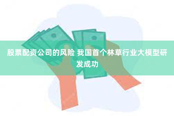 股票配资公司的风险 我国首个林草行业大模型研发成功