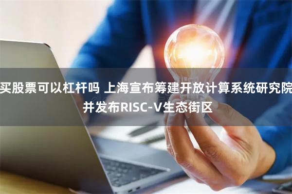 买股票可以杠杆吗 上海宣布筹建开放计算系统研究院 并发布RISC-V生态街区