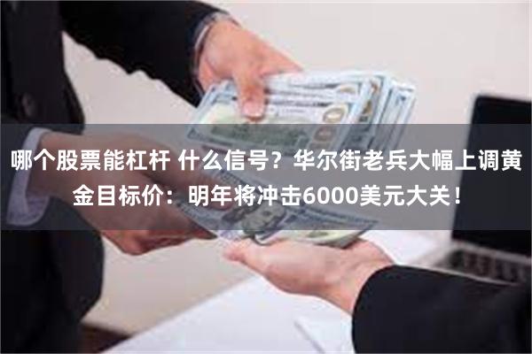 哪个股票能杠杆 什么信号？华尔街老兵大幅上调黄金目标价：明年将冲击6000美元大关！