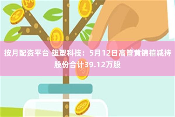 按月配资平台 雄塑科技：5月12日高管黄锦禧减持股份合计39.12万股