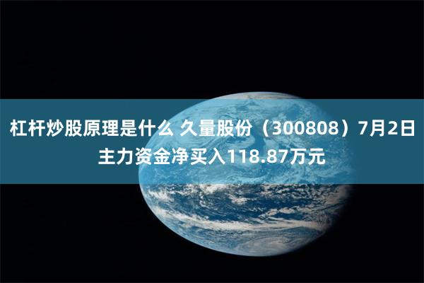 杠杆炒股原理是什么 久量股份（300808）7月2日主力资金净买入118.87万元