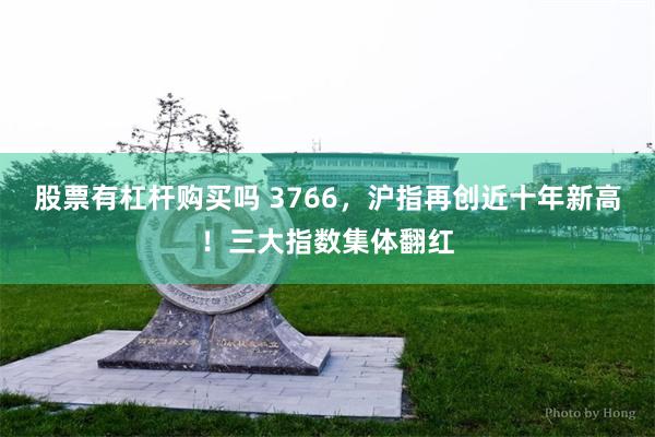 股票有杠杆购买吗 3766，沪指再创近十年新高！三大指数集体翻红