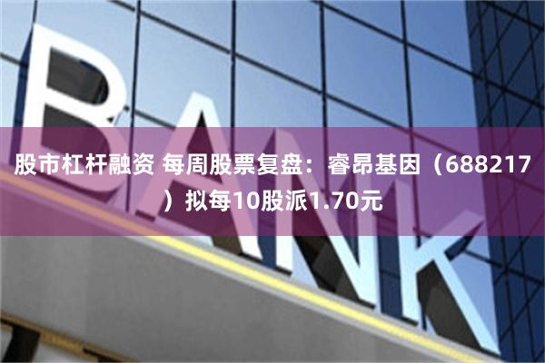 股市杠杆融资 每周股票复盘：睿昂基因（688217）拟每10股派1.70元