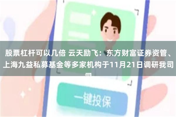 股票杠杆可以几倍 云天励飞：东方财富证券资管、上海九益私募基金等多家机构于11月21日调研我司