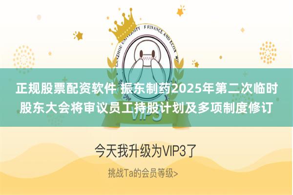 正规股票配资软件 振东制药2025年第二次临时股东大会将审议员工持股计划及多项制度修订