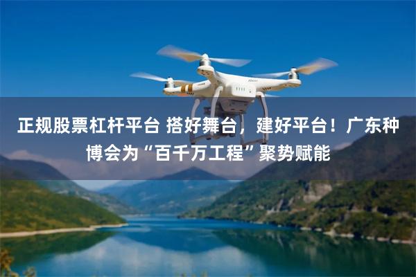 正规股票杠杆平台 搭好舞台,建好平台!广东种博会为“百千万工程”聚势赋能