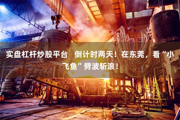 实盘杠杆炒股平台 倒计时两天!在东莞,看“小飞鱼”劈波斩浪!