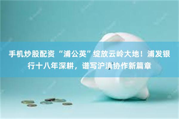 手机炒股配资 “浦公英”绽放云岭大地！浦发银行十八年深耕，谱写沪滇协作新篇章