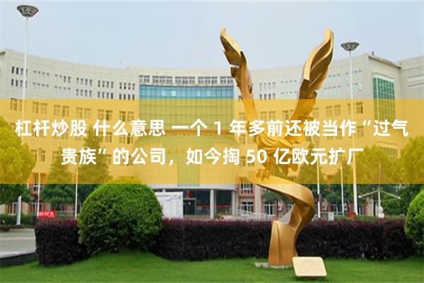 杠杆炒股 什么意思 一个 1 年多前还被当作“过气贵族”的公司，如今掏 50 亿欧元扩厂