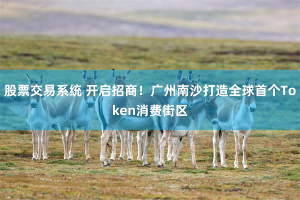 股票交易系统 开启招商！广州南沙打造全球首个Token消费街区