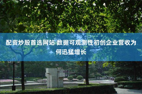 配资炒股首选网站 数据可观测性初创企业营收为何迅猛增长
