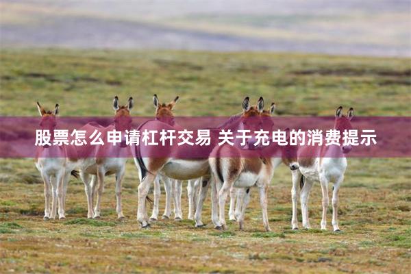 股票怎么申请杠杆交易 关于充电的消费提示